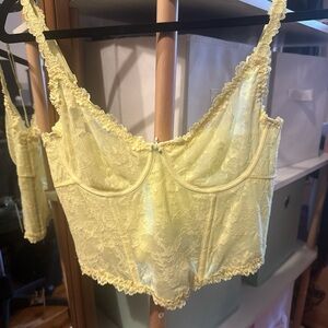 SKIMS Yellow Lace Bra
